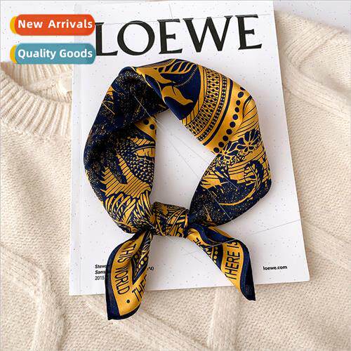 Fashion retro silk printing small square scarf silk scarf fe