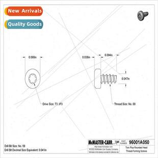 flat 96001A0 pan screws tapping tail groove plum head 304
