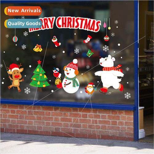 Santa Claus wall stickers Christmas hanging decorations  win
