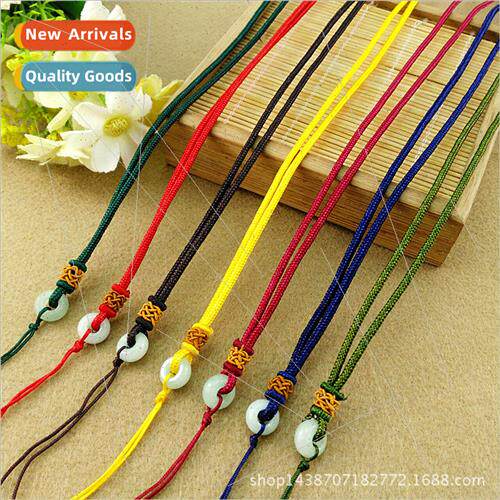 Jade circle peace button neck rope pendant lanyard necklace
