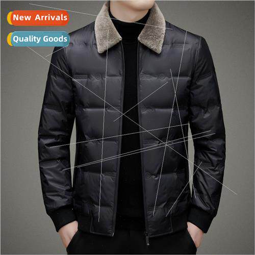 Down jacket men short lightweight fall winter clothing 2023