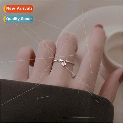 Attract good luck index finger ring female Korea flowers fla