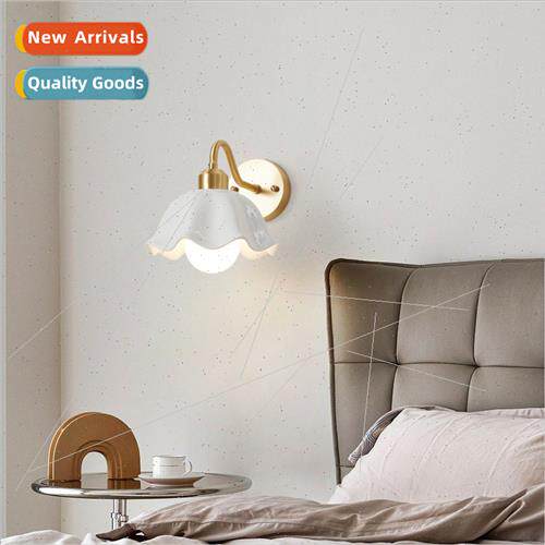 ght luxury all copper flower bud ceramic bud glass bedside w