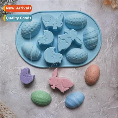 9PCS Bunny Easter Egg 278 Chocolate licone Mold Cake Pudding