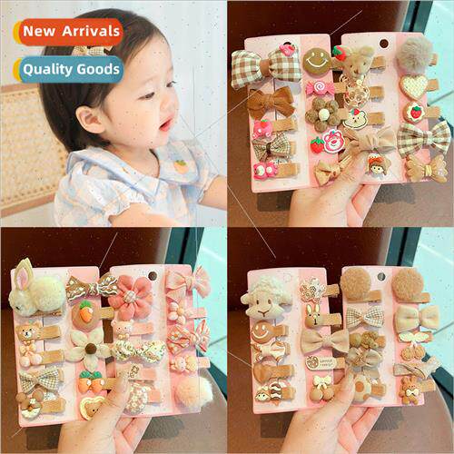 Baby hair clips baby cute not hurt hair winter new headdress