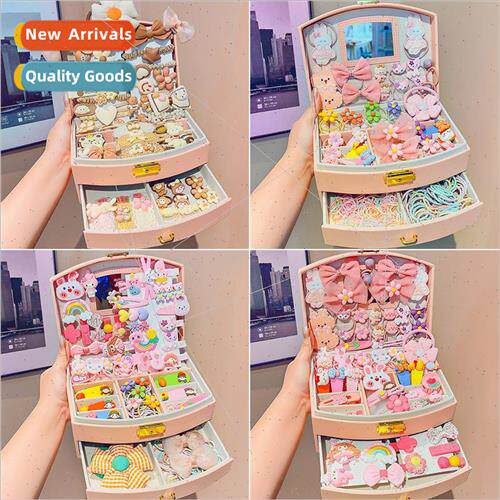 Cute ltle girl hair accessories set gift box girls hair card