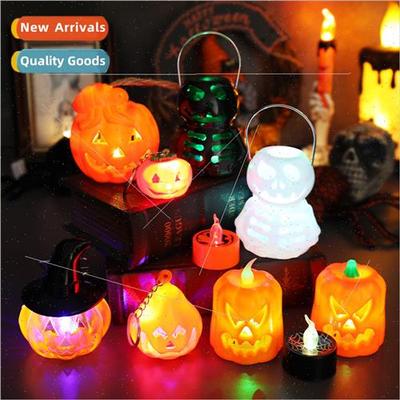Halloween pumpkin lights electronic candle lights ornaments
