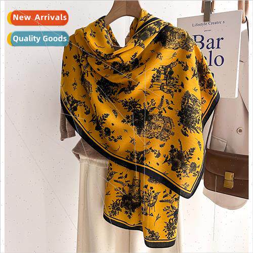 new scarf female autumn winter wild 2023 warm ladies scarf o
