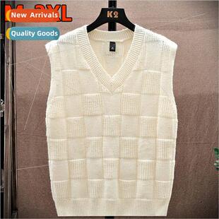 neck sweater undershirt Men sleeveless knted
