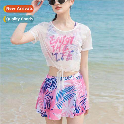 Bikini three-piece swimsu female conservative cover-up spl f