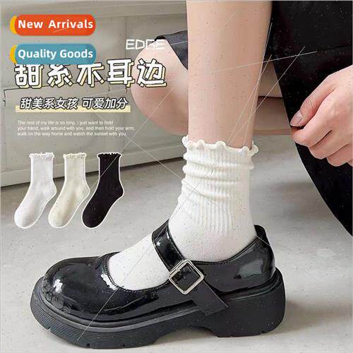 Lace socks women fall thin Japan jk short socks cotton woode
