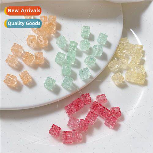 6*6mm popping square crystal beads semi-finished handmade DI