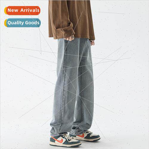 Vintage washed jeans casual pants men spring summer stereo w