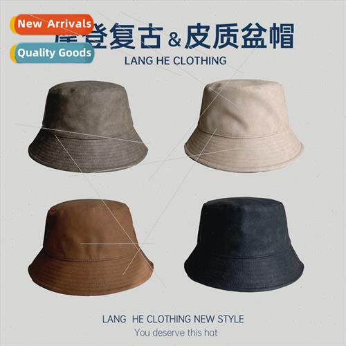 Leather PU fisherman hat female Japan hundred wh show face s
