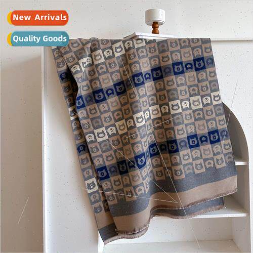 2023 fall winter new imation cashmere pull wool scarf female