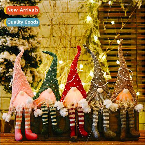 Christmas decorations polka dot old man wh lights hanging de