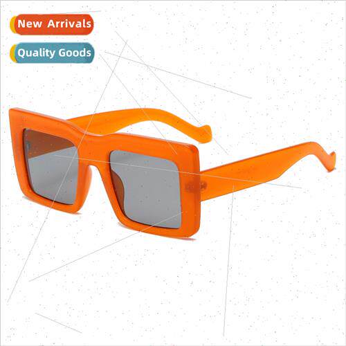 Big brwide leg flat top sunglasses适用women sunglasses glass