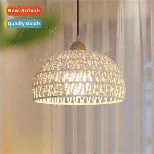 Dining room chandelier Japan retro rattan aisle light log wi