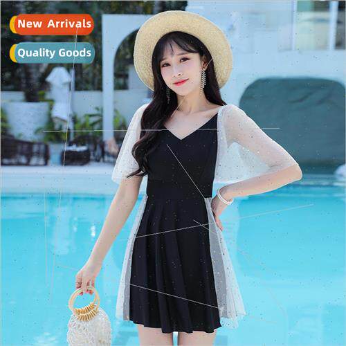 Swimsu women one-piece skirt fashion slim conservative swims