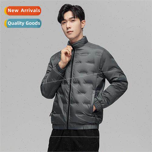 Men double-sided wear stand-up collar down jacket winter cas
