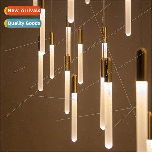 Modern simple staircase chandelier Scandinavian model house