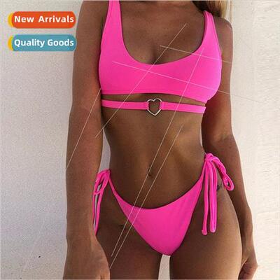 Swimsu Europe Lace Up Swimsu Tankini Model Plunge Bikini Met