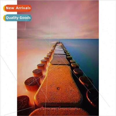 Hand-applied full diamond living room decoration wall painti