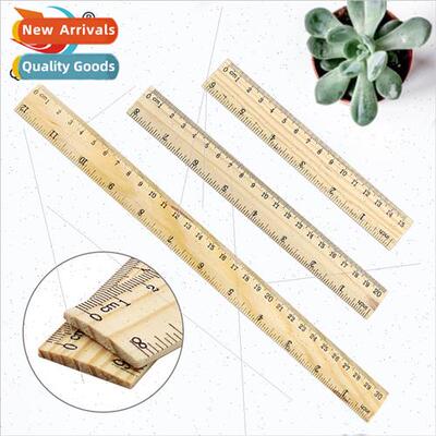 15/20/30cm Wooden ngle de Double Scale  Ruler Office Student
