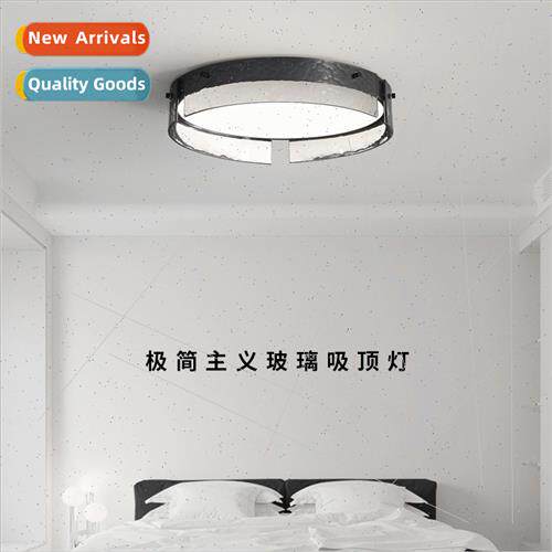 Italian minimalist round bedroom ceiling light modern copper