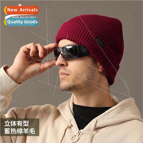 New fall and winter wool kn cap mens outdoor warm cold hat p