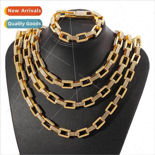 Hot New Square Cuban Necklace Rapper Hip Hop Rock Bracelet C