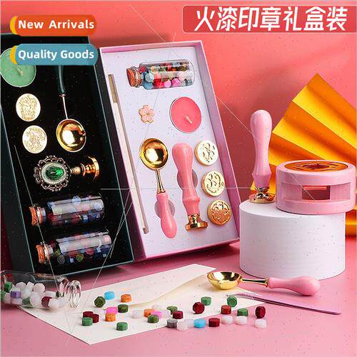 Fire Lacquer Stamp  Box Cherry Blossom Fire Lacquer Wax Grai