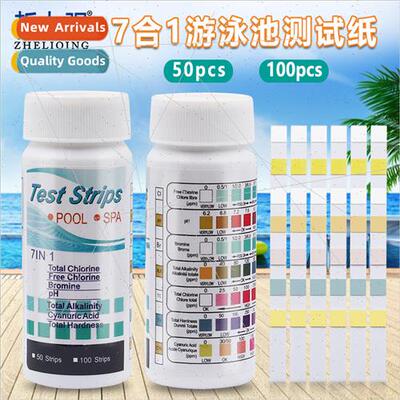 7 in 1 Swimming Pool Test Strips Residual Chlorine ph Test S