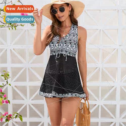 2023 New Europe Womens Spl Swimsu Conservative Skirt Flat Bo