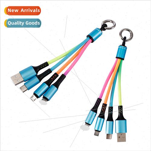 Braided one tow three data cable Android Type-c 3 in 1 USB d