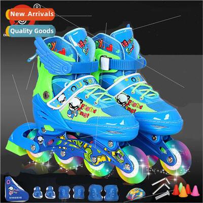 Ou Shen inline skating roller skates children full set 3-5-6
