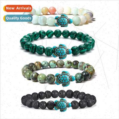 New Green Turquoise Turtle Volcanic Whe Turquoise Multi-Ston