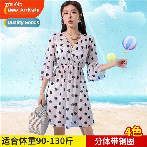 New swimsu womens spl three-piece large size swimsu Korea se