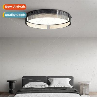 Italian light luxury living room copper round ceiling light