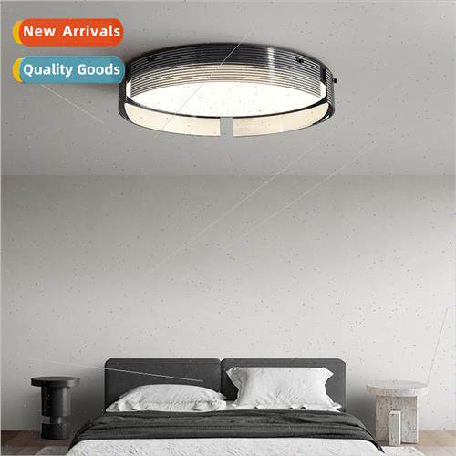 Italian light luxury living room copper round ceiling light
