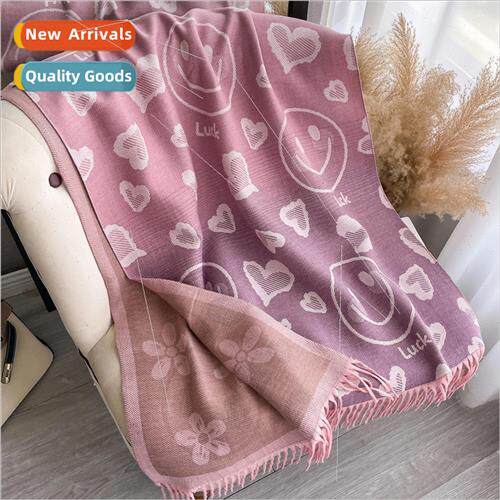 Gradient color imation cashmere scarf female autumn winter s