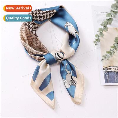 lk scarf simulation silk satin 70cm versatile shawl sunscree