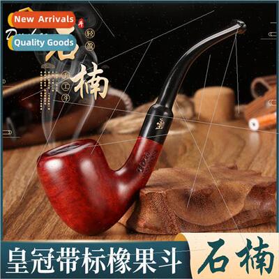 Crown briar acorn pipe curved apple pipe handmade briar silk