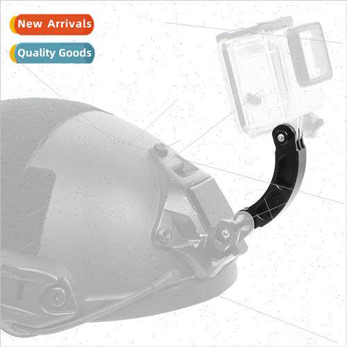 适用gopro short curved rod aluminum alloy long arm helmet br