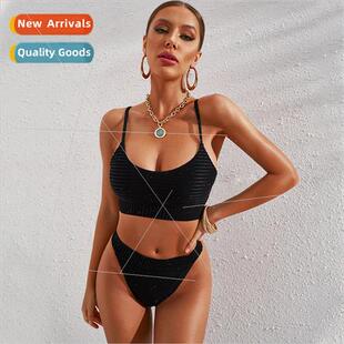 color sexy vacation new female solid swimsu Europe bikini