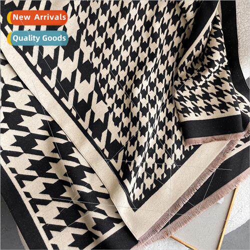Premium sense thousbirds plaid scarf female fall winter simp