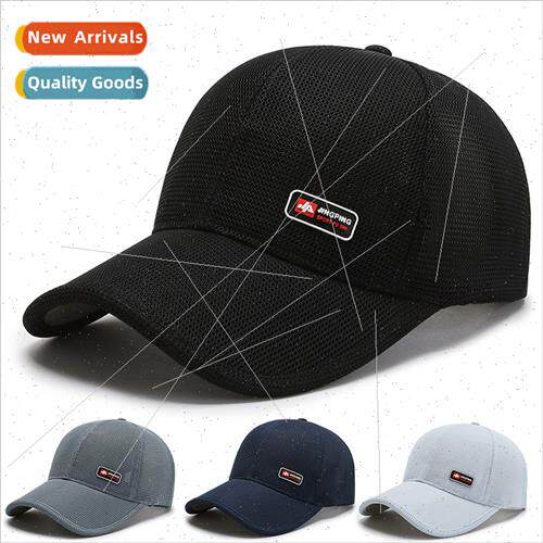 Summer men breathable mesh cap simple sun-shading duck tongu