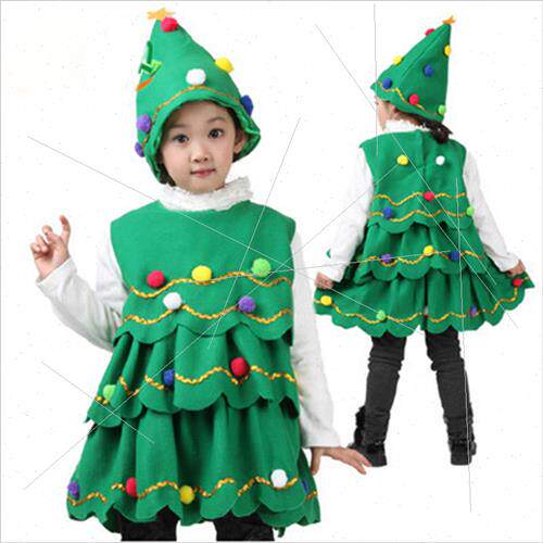 Christmas Costumes Boys Girls Christmas Tree Permance Costum