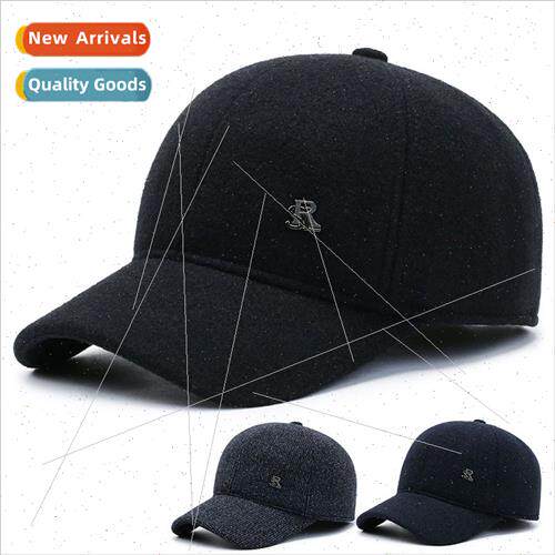 Hat men fall winter tweed baseball cap versatile middle-aged