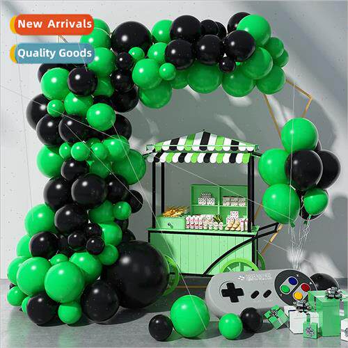 18 inch black green colour balloon chain arch set irregular